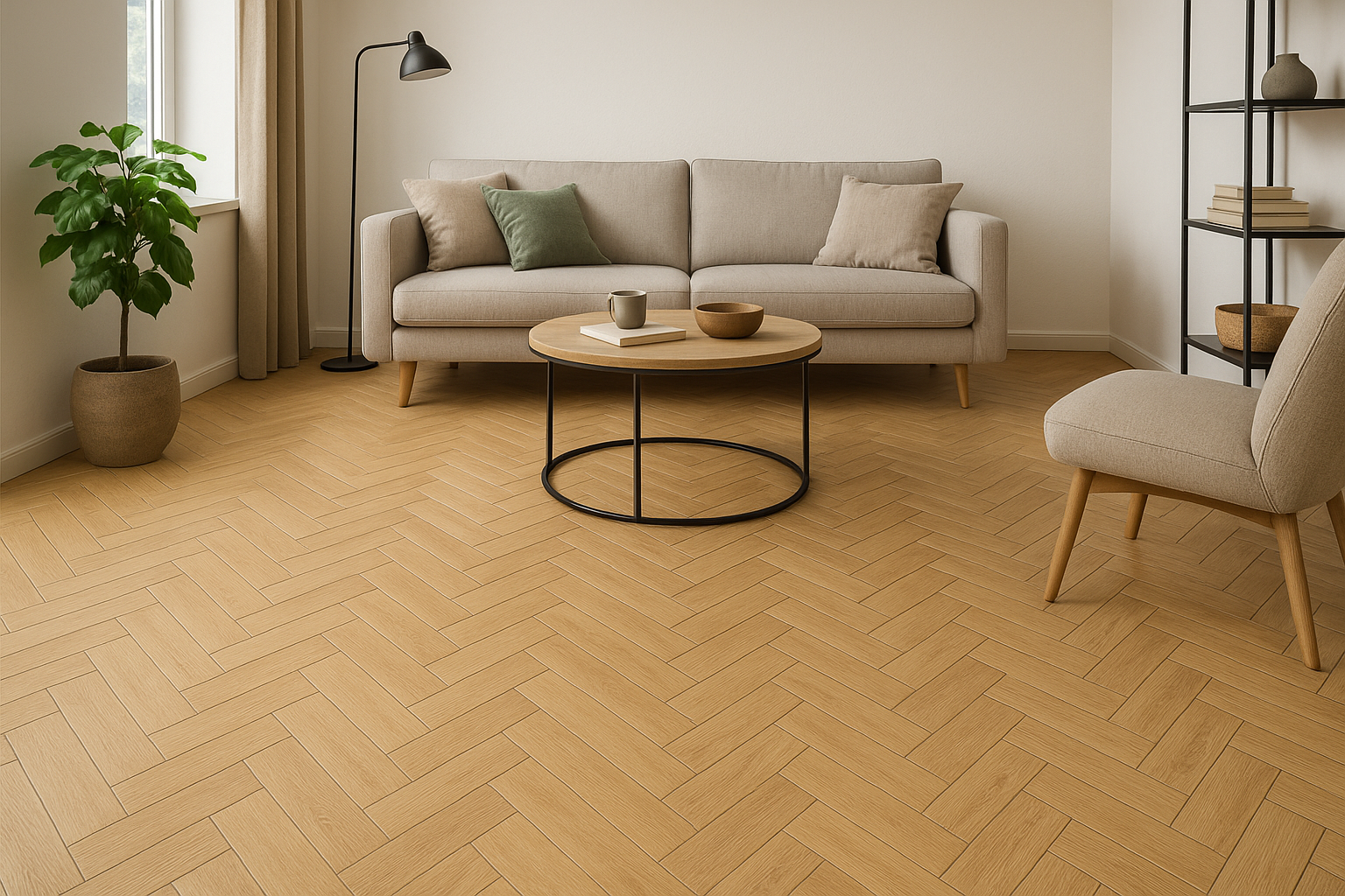 Keramisch parket Madera Balme beige, maat 15x60x1.0 cm.