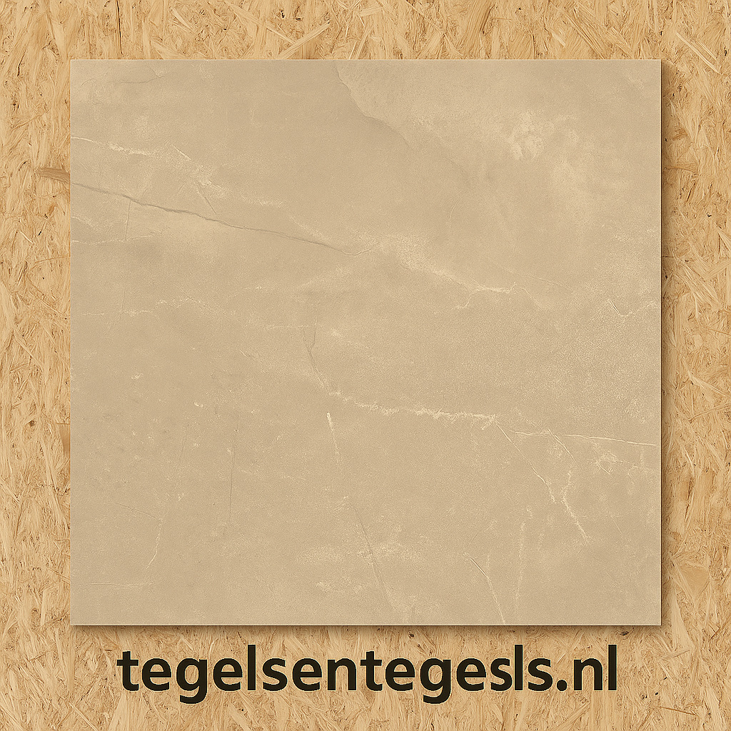 Vloertegels Squares balze cream, maat 100x100x1.0 cm.