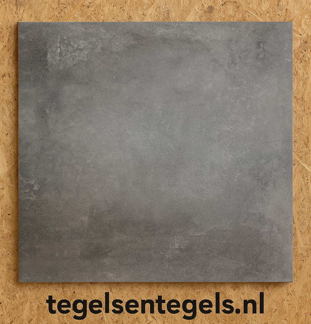 Vloertegels Abetone Barzago dark grey, maat 60x60x1.0 cm.