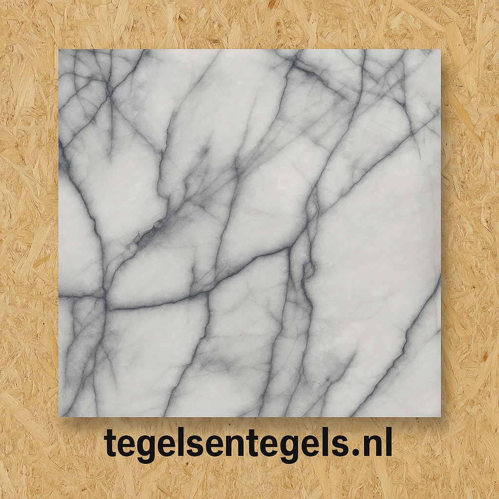 Vloertegels Squares Athos wit, maat 120x120x0.7 cm.