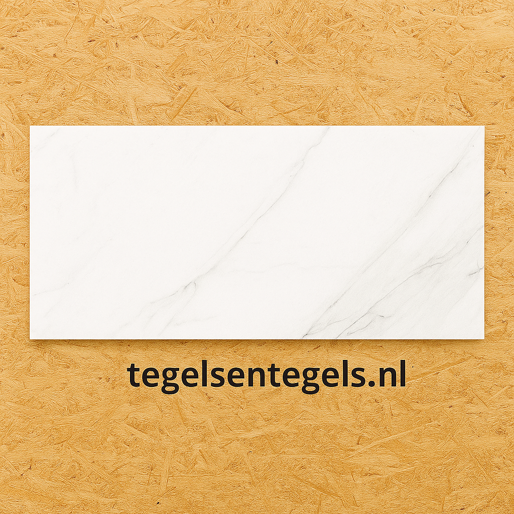 Vloertegels Squares Nagoya blanco polished, maat 59.3x119.3x1.0 cm.