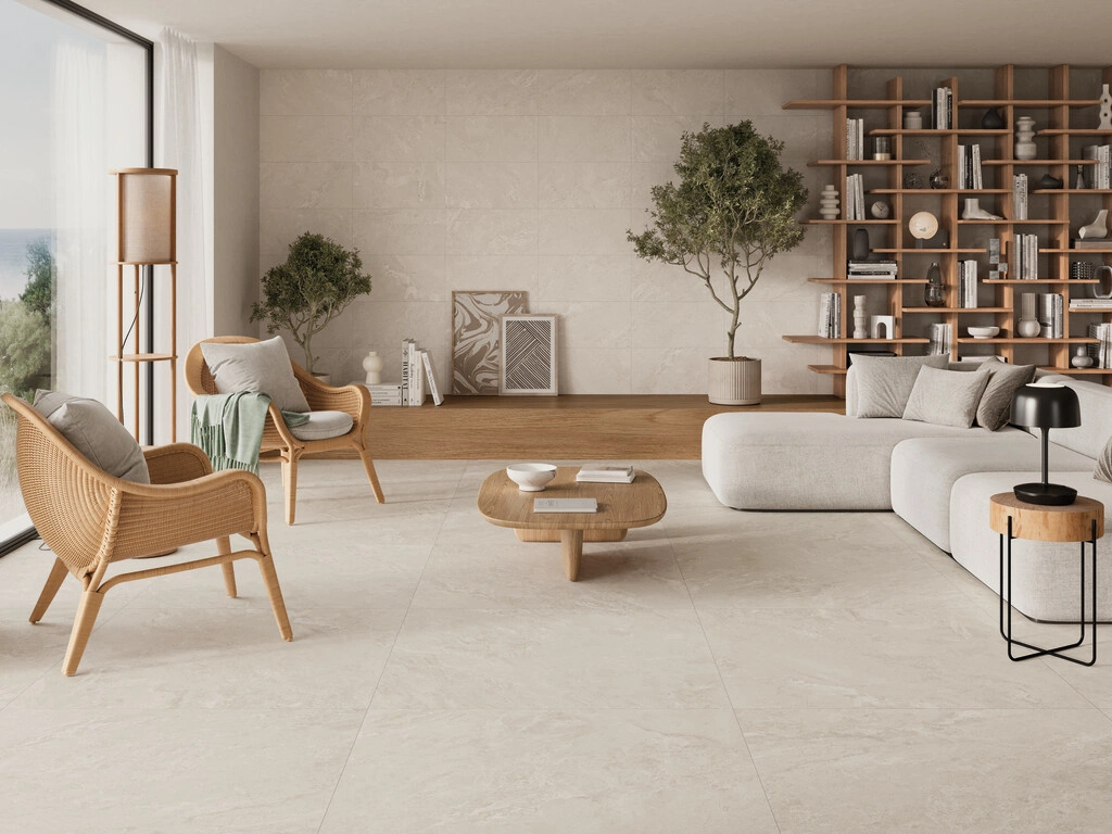 Vloertegels Masone Bonifati ivory, maat 60x60x1.0 cm.