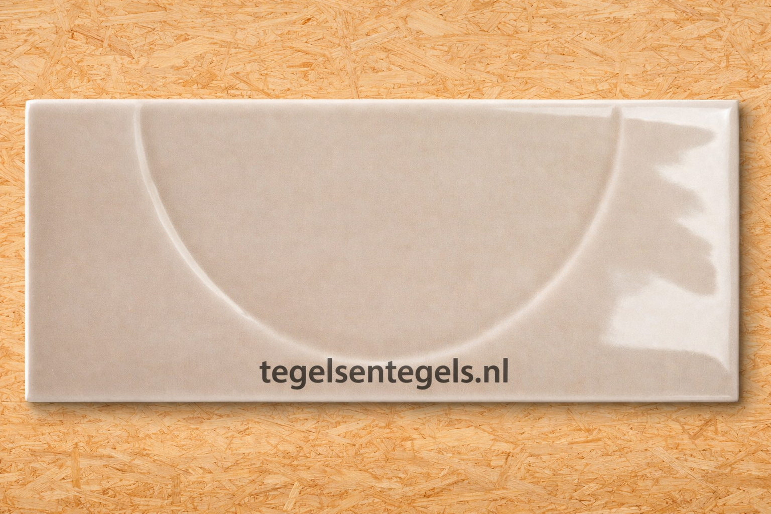 Wandtegels Ùnico Borca taupe decor, maat 5.2x16x0.5 cm.
