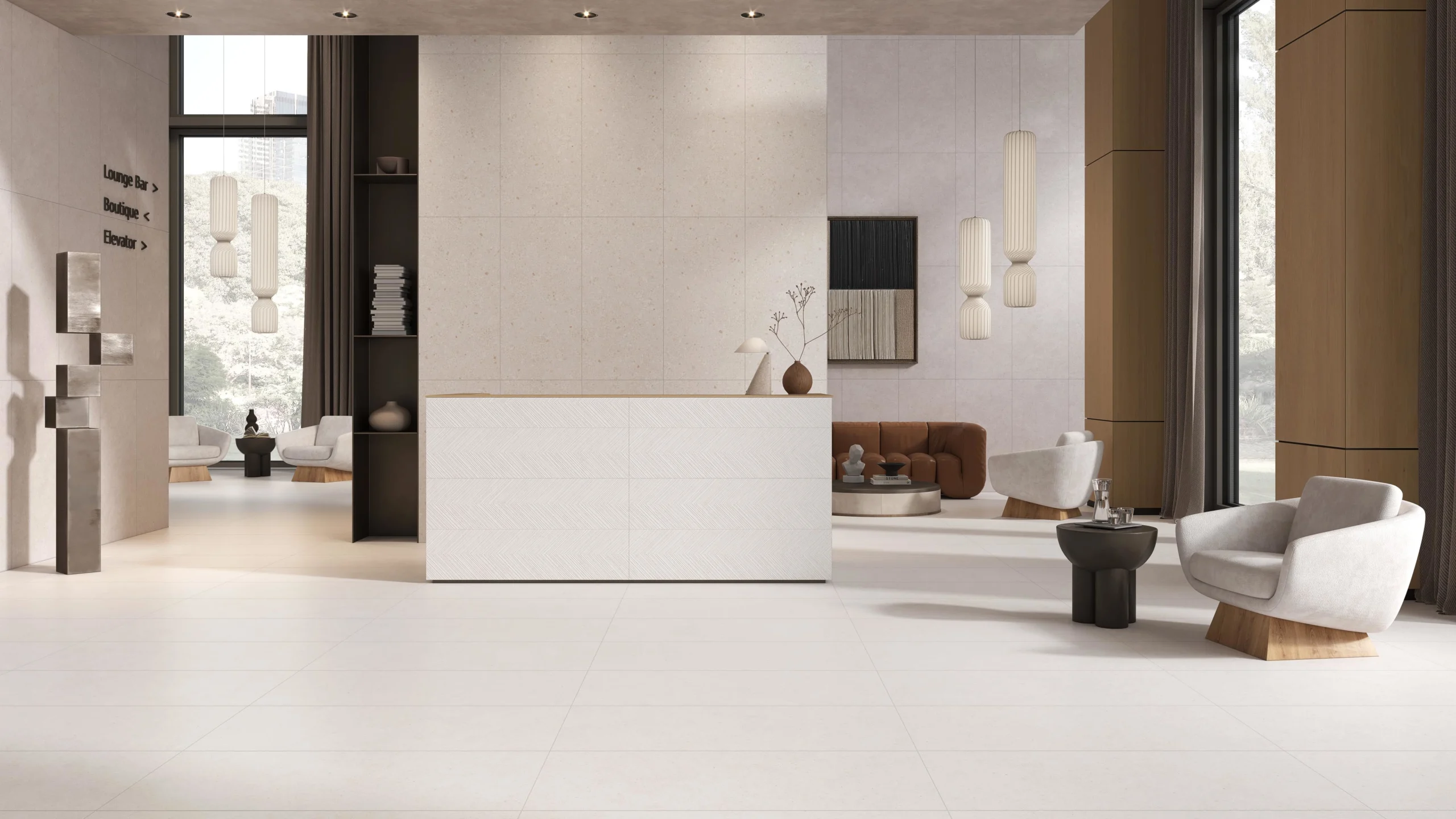 Vloertegels Masone Borgia bianco, maat 60x60x1.0 cm.