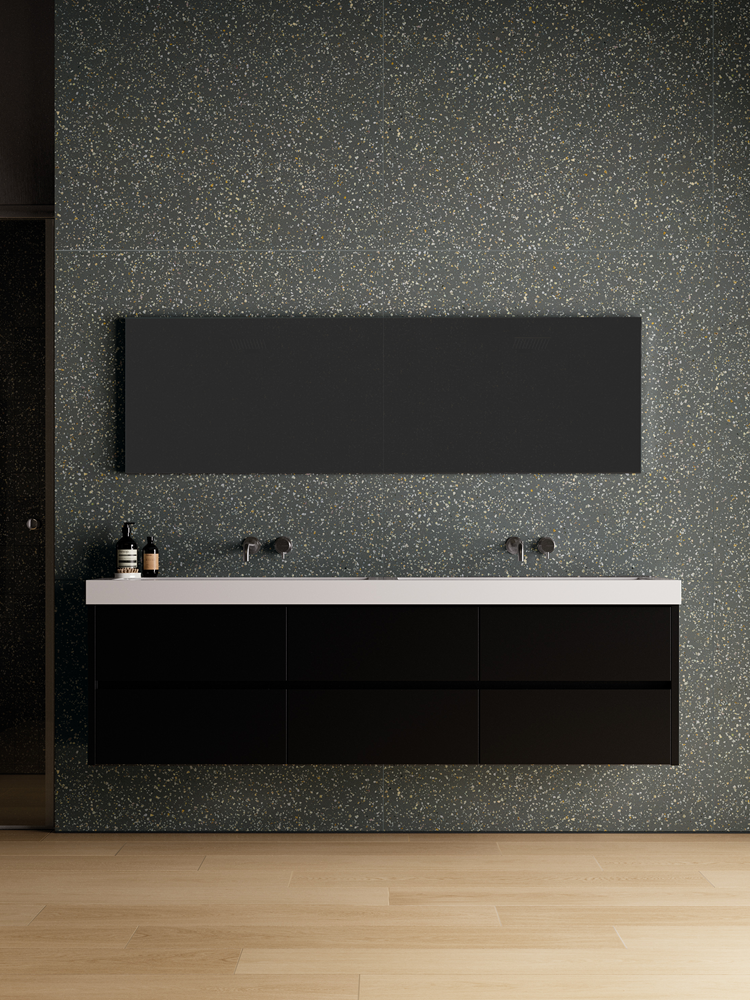 Vloertegels Masone Bosa graphite, maat 60x60x1.0 cm.