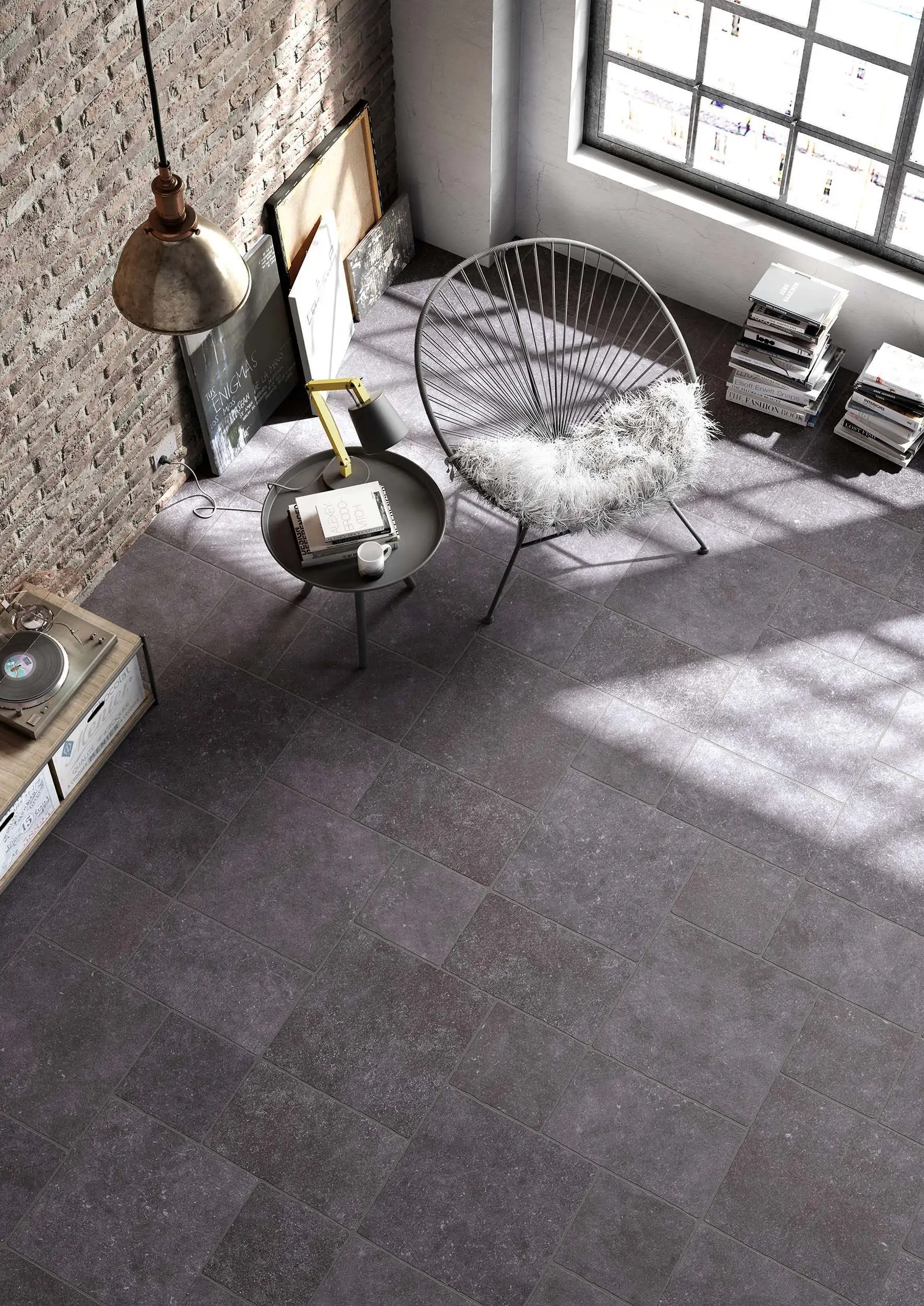 Vloertegels Masone, Bezzecca nero maat 30x30x0.9 cm.