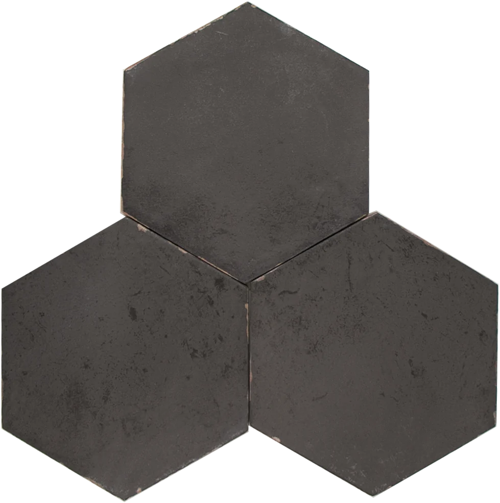 Vloertegels Ùnico, Biella sorrentine nero, maat 14x16x1.0 cm.